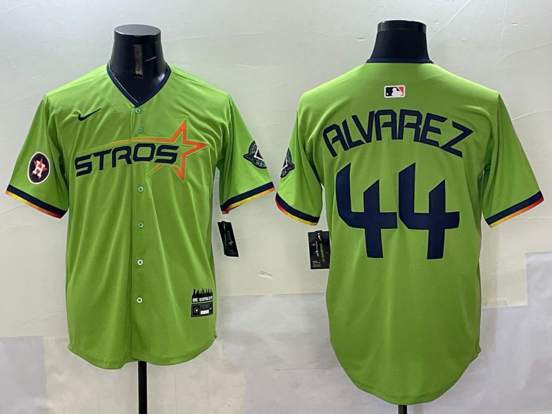 Men Houston Astros #44 Alvarez Green three generations Joint Name 2025 Nike MLB Jersey style 11